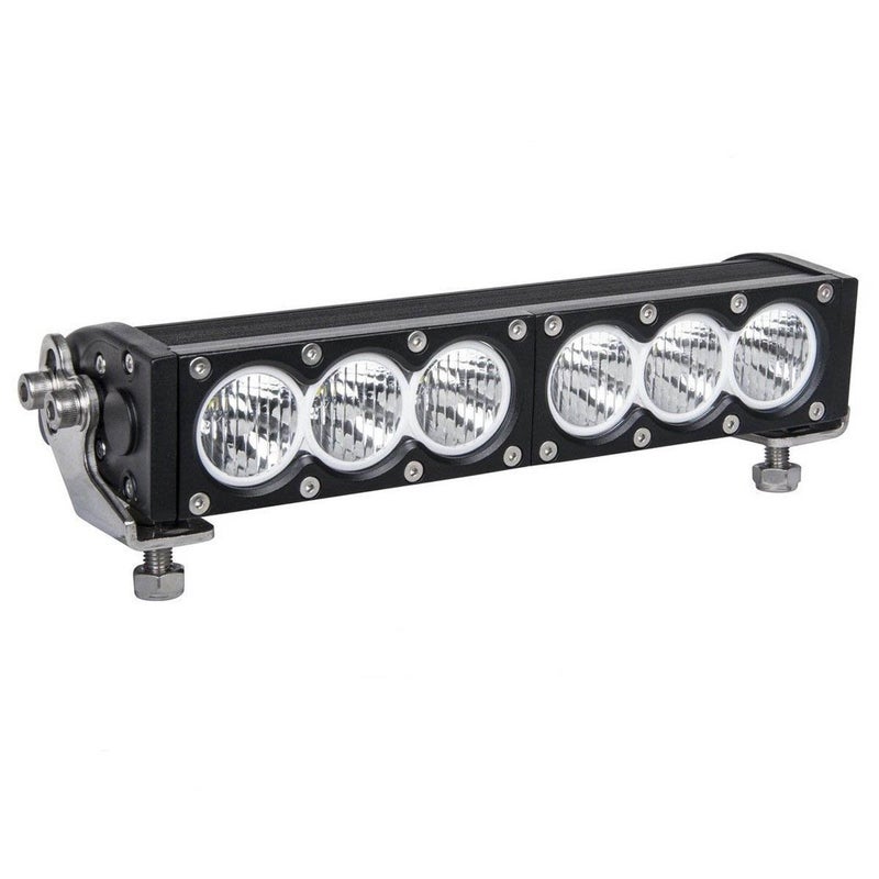 Lightronic Off-Road 10" Single Row LED Light Bar, 6000K Cool-White Wide Flood Beam for Motorcycle & Power Sports, 12V/24V DC, Corrosion Resistant, Rugged Die-Cast Aluminum Housing, 1-Pack - Image 1